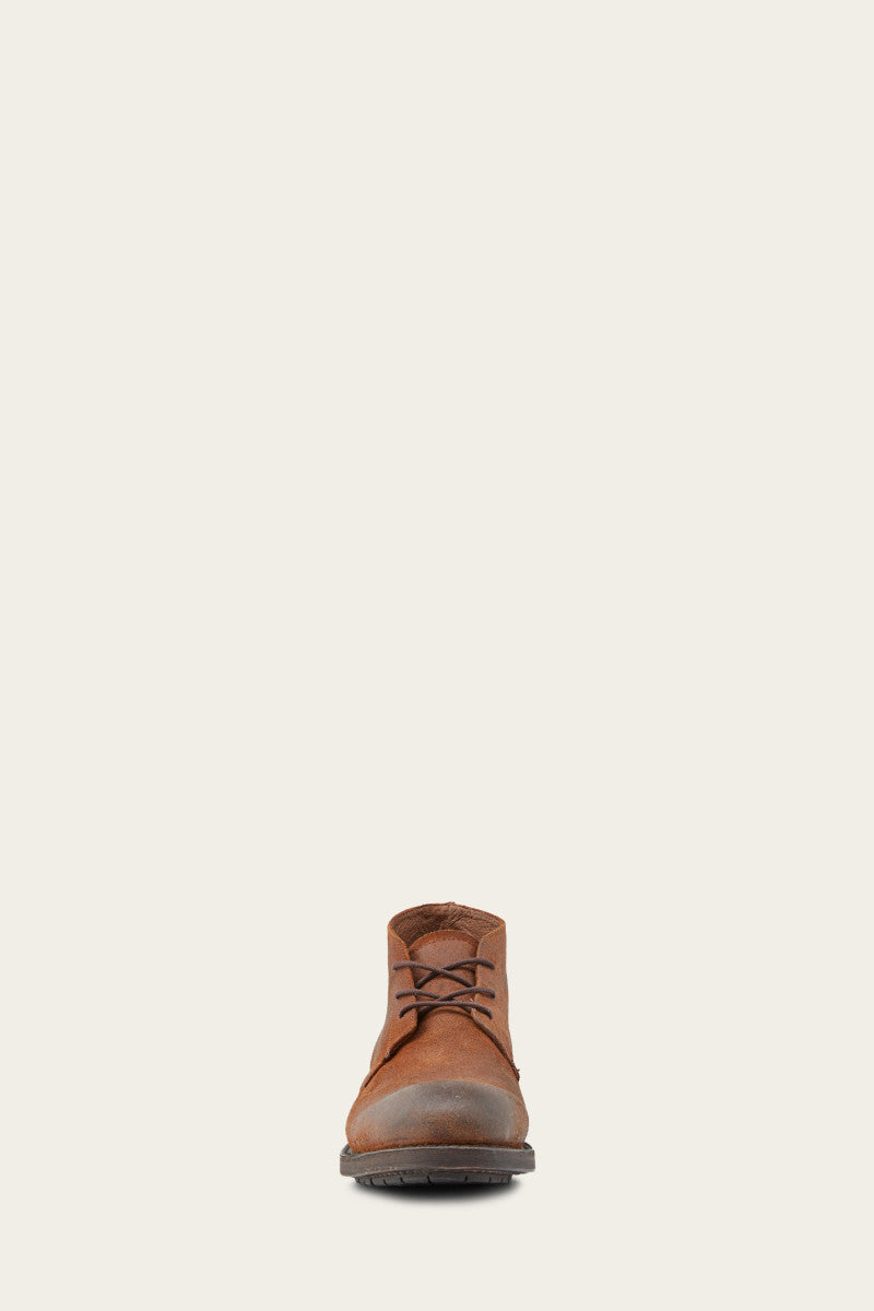 Bowery Chukka Brown Leather Boots for Men - Comfortable & Stylish Casual Shoes for Walking, Work & Everyday Wear