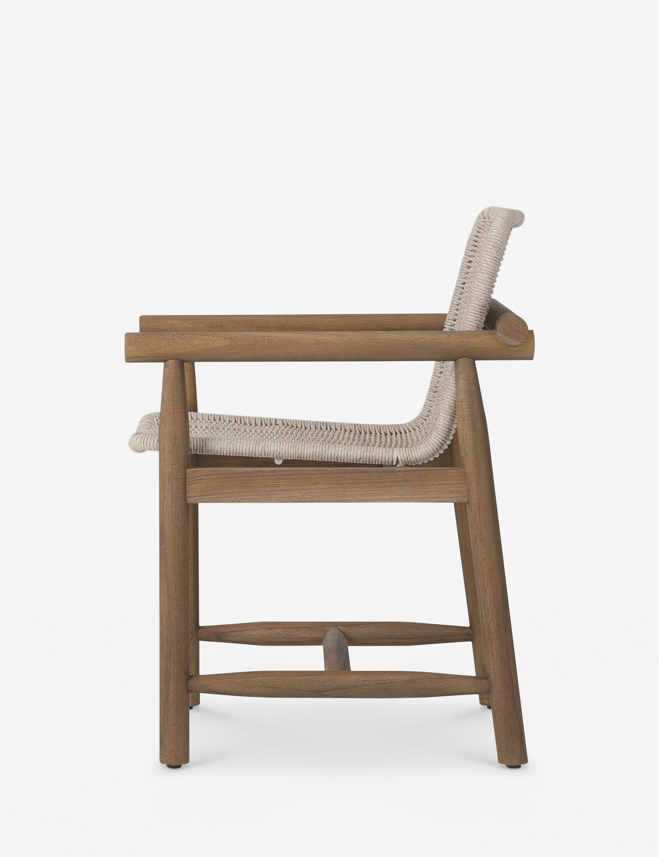 Amber Lewis x Four Hands Dume Indoor/Outdoor Dining Arm Chair - Stylish & Durable for Patio, Garden, and Restaurant Use