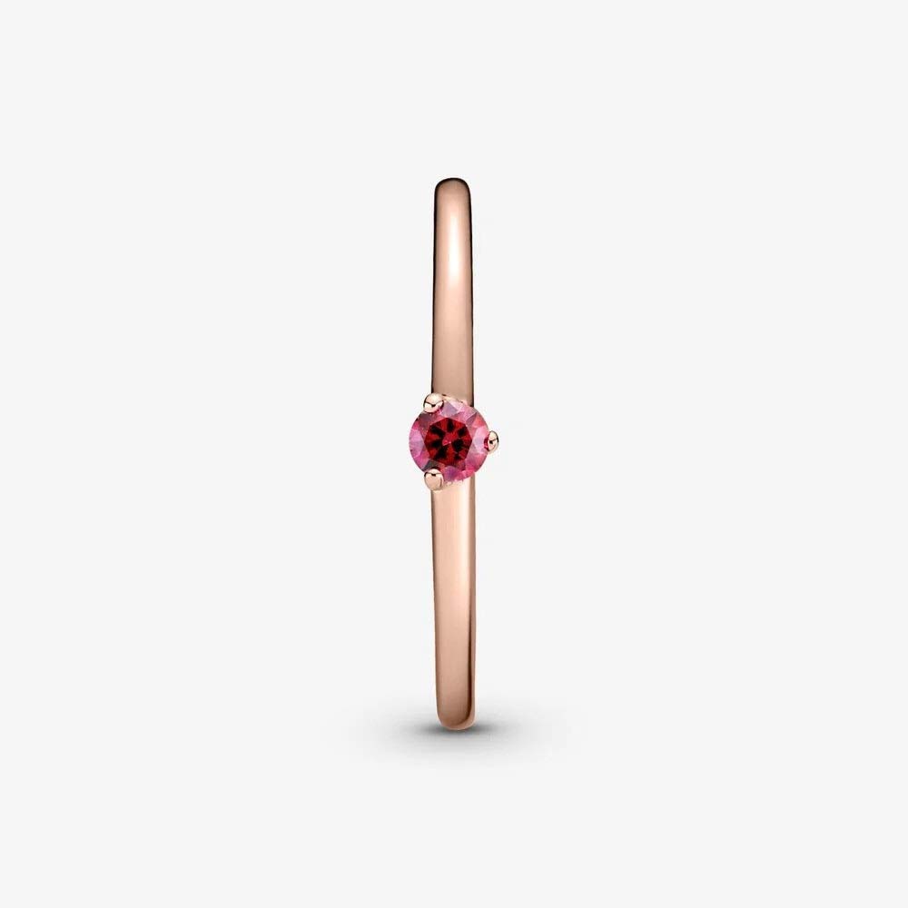 PANDORA Solitaire Rose Ring - Elegant 925 Sterling Silver Rose Gold Plated Ring for Women, Perfect for Valentine's Day, Anniversary, Wedding & Everyday Wear