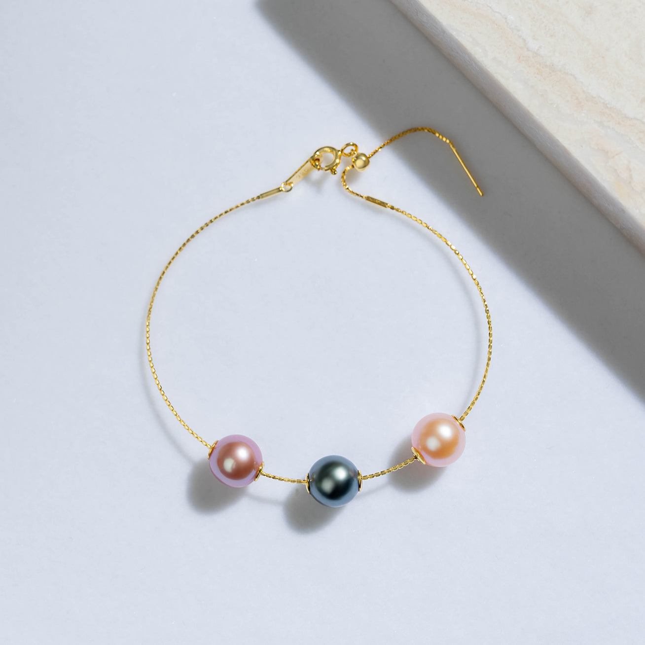 18K Gold Interchangeable 9-10MM Pearl Bracelet | Elegant Pearl Jewelry for Women | Perfect for Weddings, Parties & Special Occasions | KB00004