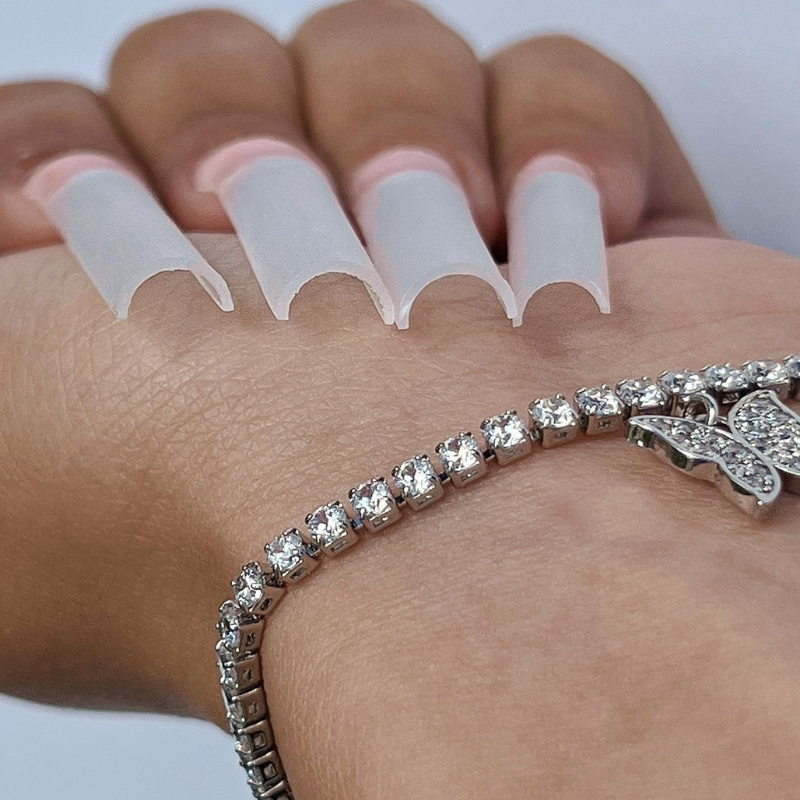 XXL Clear Square Nail Tips - Extra Long Fake Nails for Acrylic & Gel Extensions - Perfect for Salon, DIY Manicures & Special Occasions
