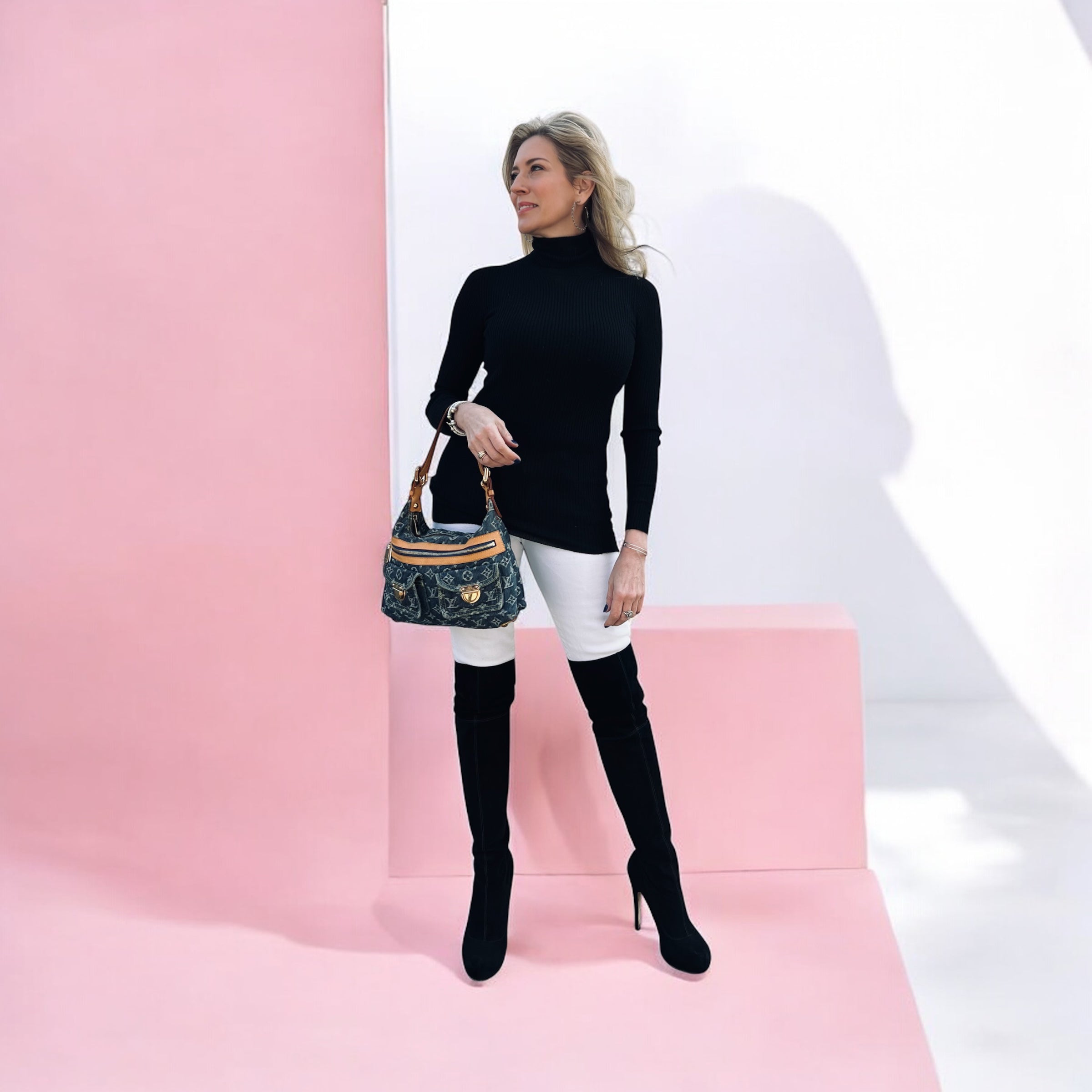 Louis Vuitton Denim Baggy PM Crossbody Bag - Stylish & Spacious Designer Handbag for Women | Perfect for Casual Outings, Travel & Everyday Use