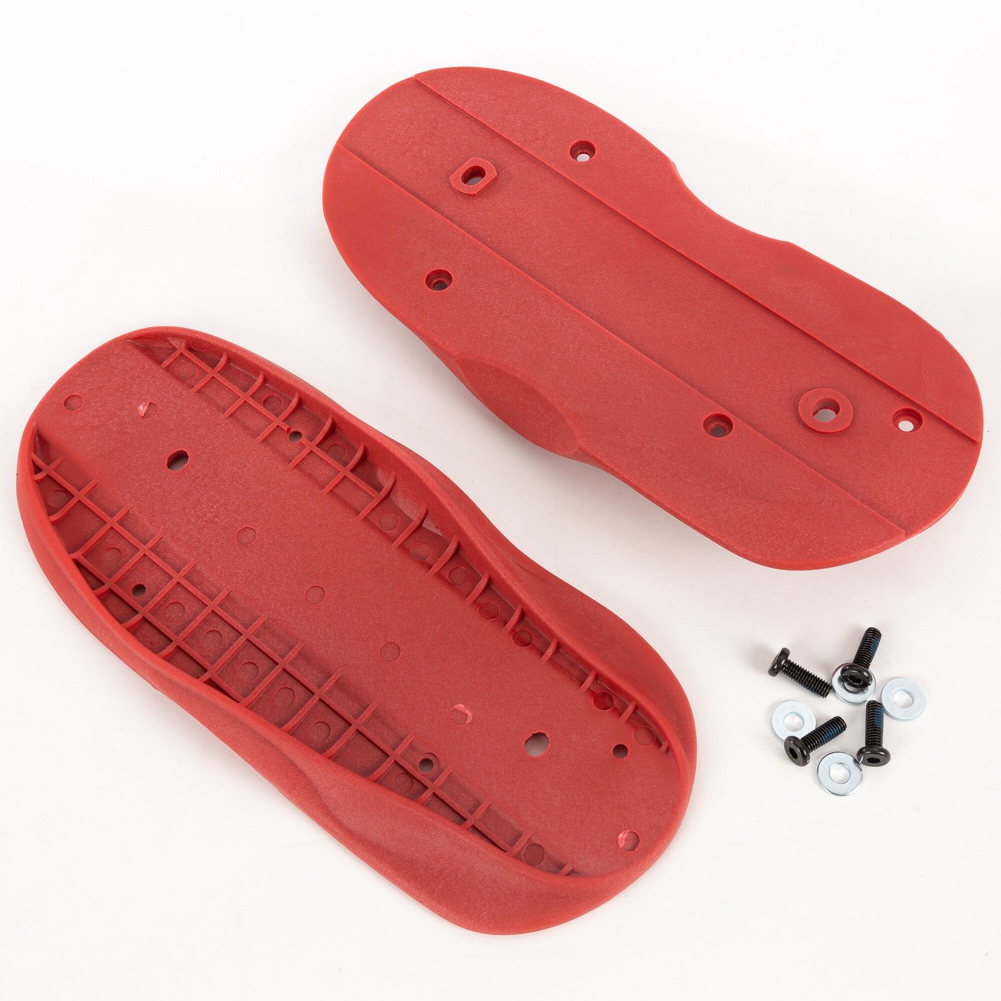 Premium Flat Soulplates for Roller Skates - Red Color - Perfect for Artistic Skating, Dance, and Roller Derby Performance