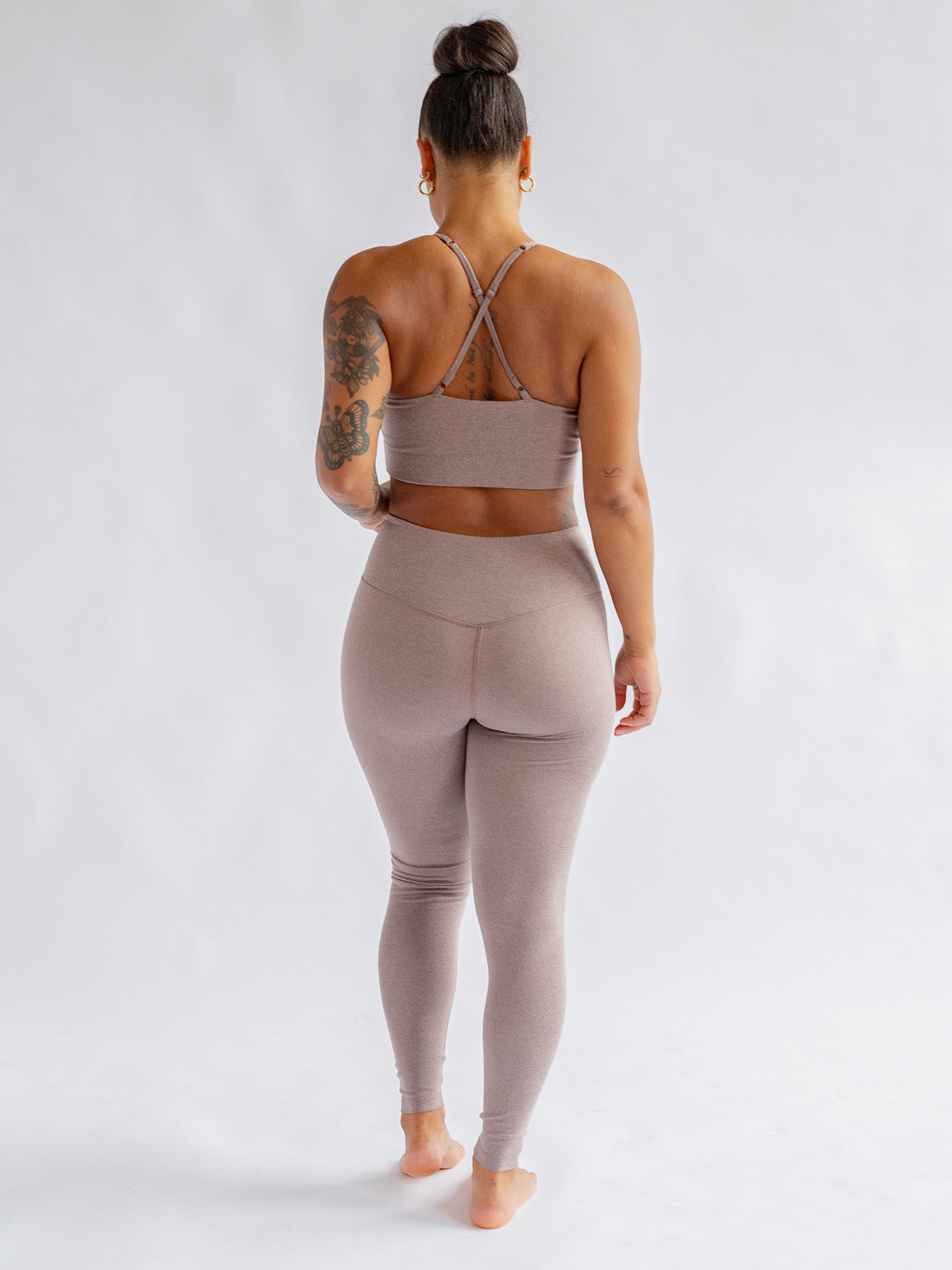 Girlfriend Collective Float High Rise Leggings - Women's Yoga Pants for Workout & Running | Soft & Breathable Heather Cocoon Color | Perfect for Gym, Pilates & Lounge Wear