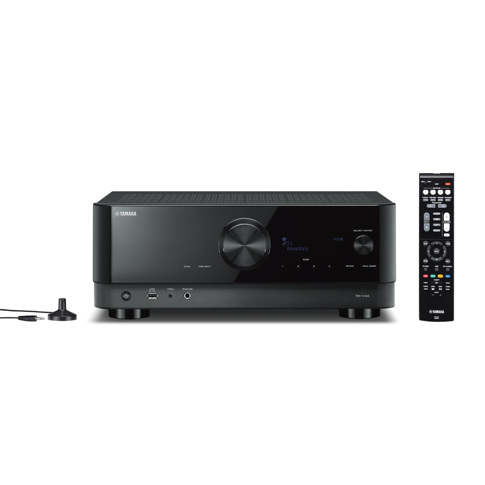 Yamaha RX-V4A 5.1 Channel AV Receiver with HDMI 2.1 - 4K/120Hz, Dolby Atmos, DTS:X - Home Theater System for Movies, Music & Gaming (Black)