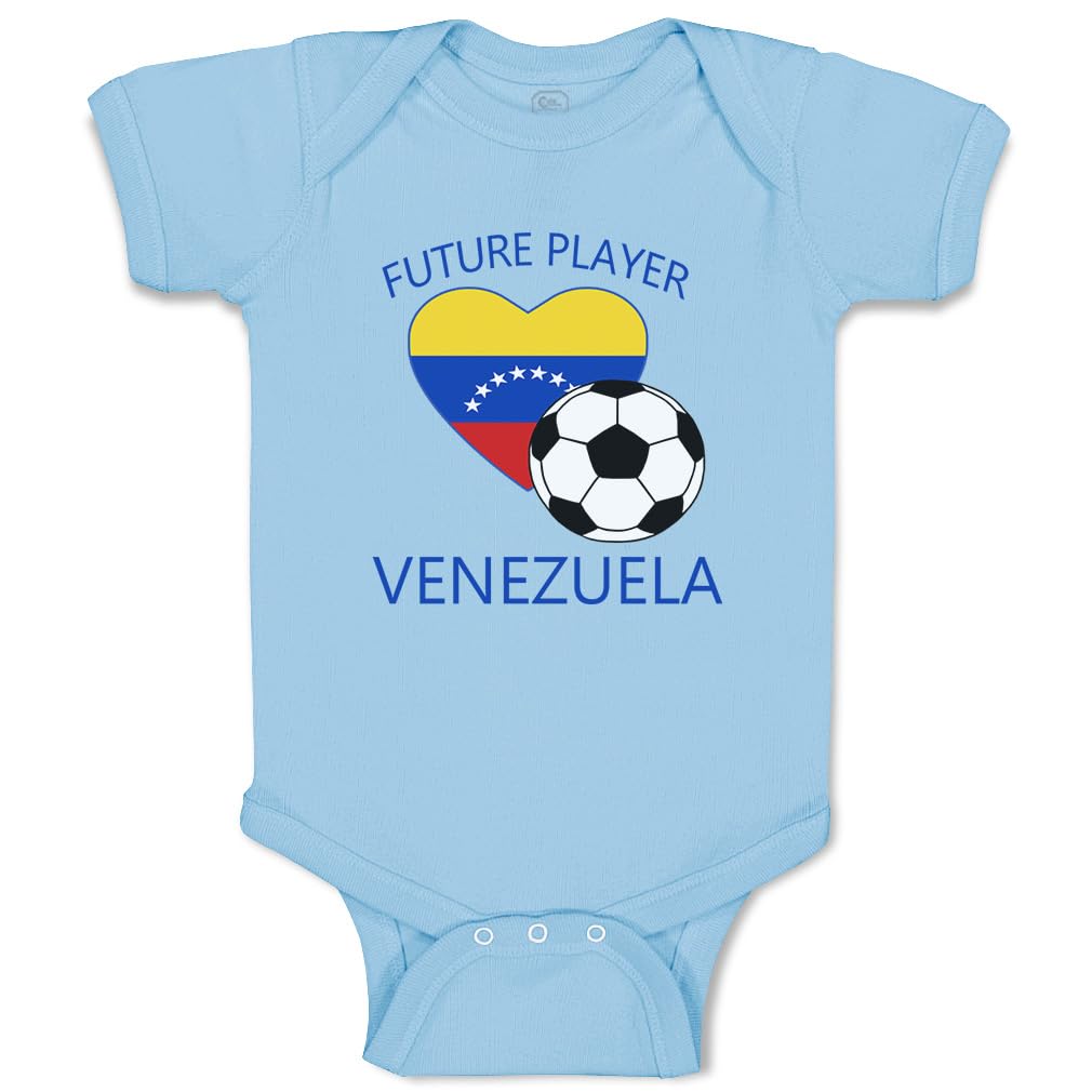 Future Soccer Player Baby Bodysuit - Venezuela & America Cup Themed Outfit for Boys & Girls | Perfect for Game Day, Parties & Photo Shoots