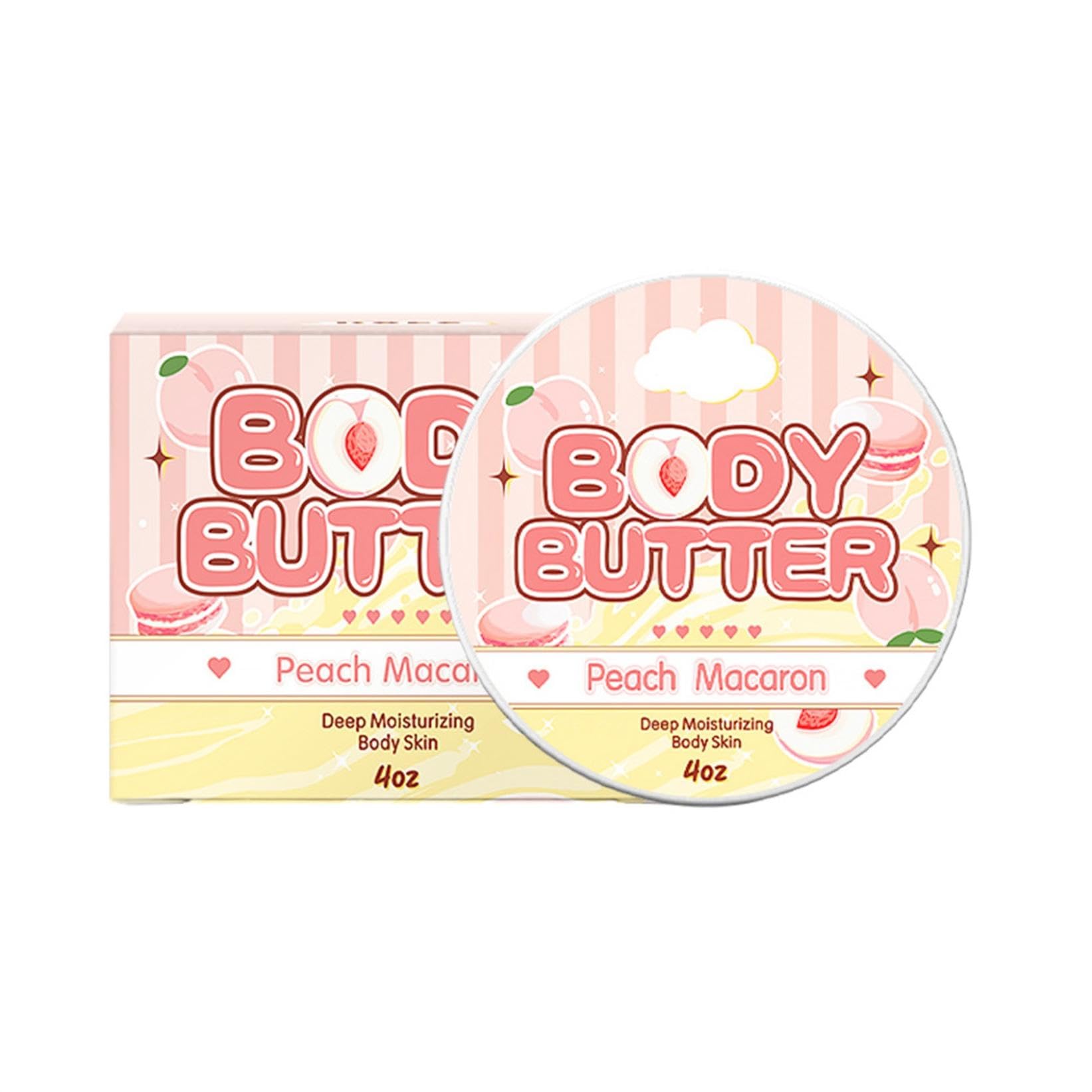 Peach Scented Hydrating Body Cream for Women - Ultra Moisturizing Body Butter & Lotion for Extremely Dry Skin - Nourishing Body Moisturizer (1pc) - Perfect for Daily Skincare & Nighttime Routine