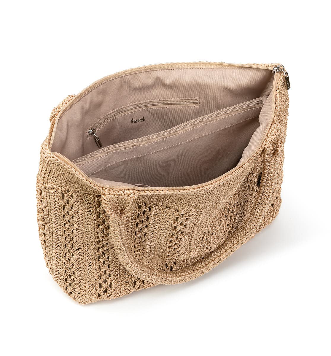 The Sak Crafted Classics Tote Bag - Hand Crocheted Women's Purse for Everyday Use, Travel & Beach | Stylish Carryall Shoulder Bag with Comfortable Straps | Perfect for Work, Shopping and Weekend Getaways