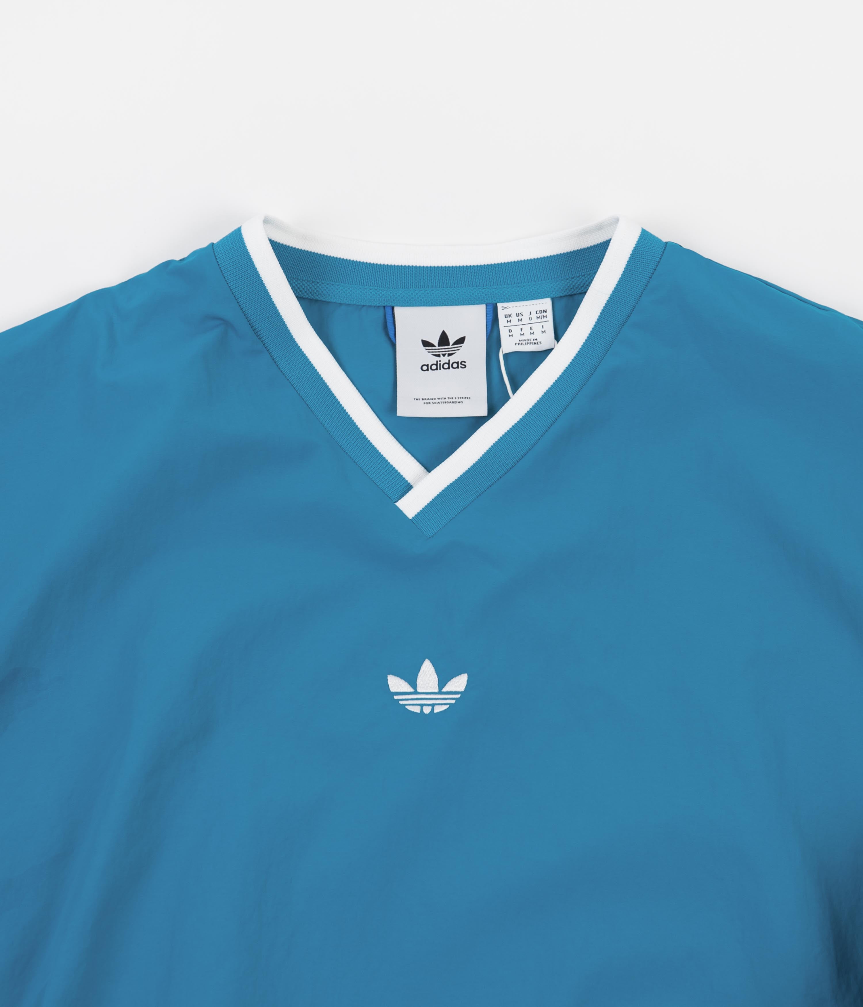 Adidas Sonic Aqua & White Windbreaker Sweatshirt for Men - Lightweight Water-Resistant Jacket for Running, Hiking & Outdoor Activities