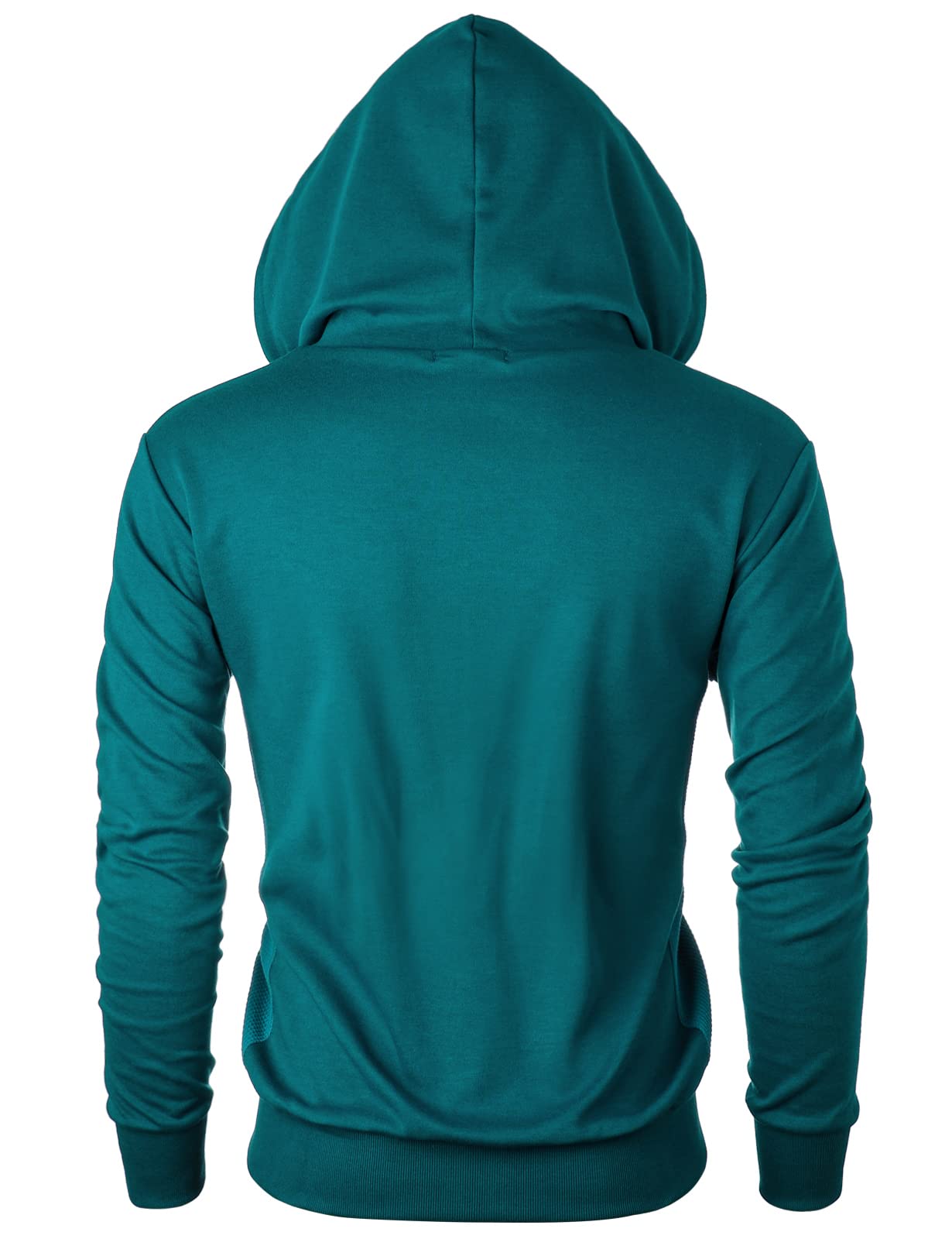 Men's Slim Fit Lightweight Zip-Up Hoodie with Kangaroo Pocket - Long Sleeve Waffle Knit Pullover for Casual Wear, Gym & Outdoor Activities