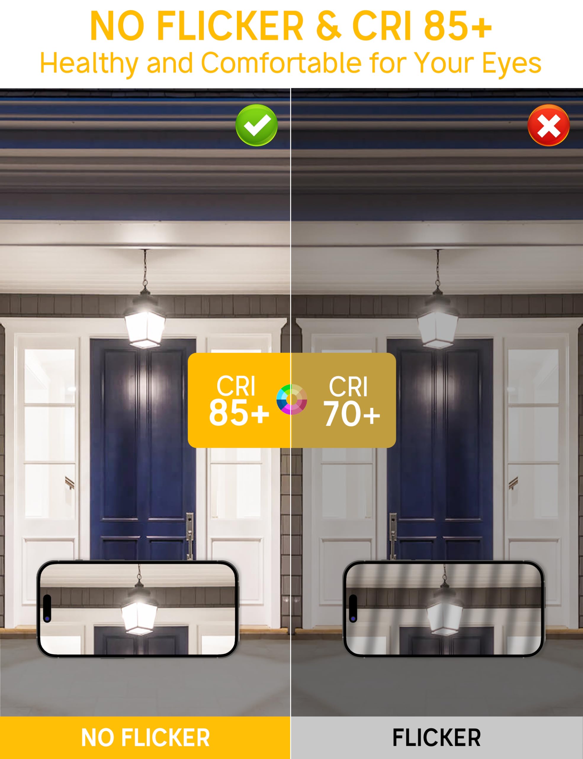Super Bright LED Light Bulb - A21 25W High Output (200-250W Equivalent) 2800 Lumens 5000K Daylight White E26 Base - Energy Efficient Porch & Garage Lighting - Flicker-Free Home Light Bulbs (4 Pack) - Perfect for Outdoor, Workshop & Indoor Use