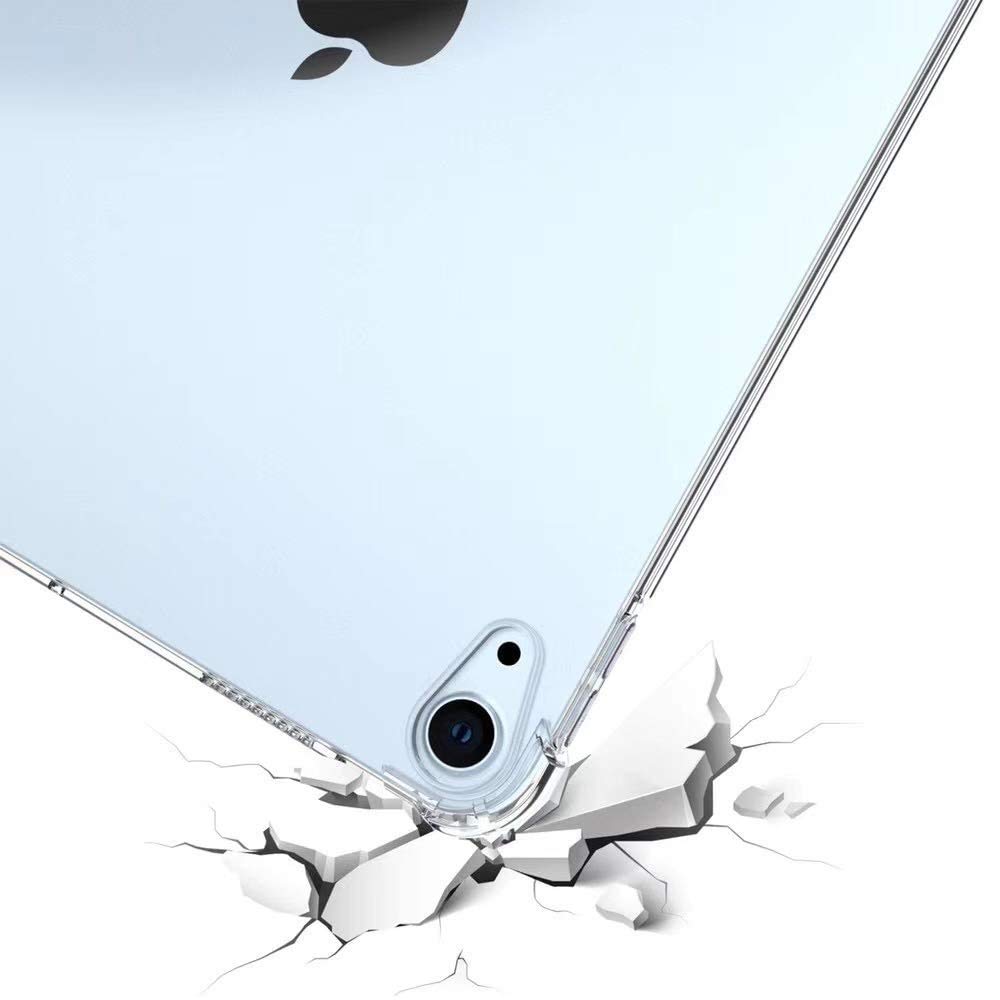 Shockproof Clear Bumper Case for iPad Air (2013) & iPad Air 2 (2014) - Slim Fit TPU Cover with Reinforced Corners | Lightweight Transparent Protection for Work, Travel & Everyday Use