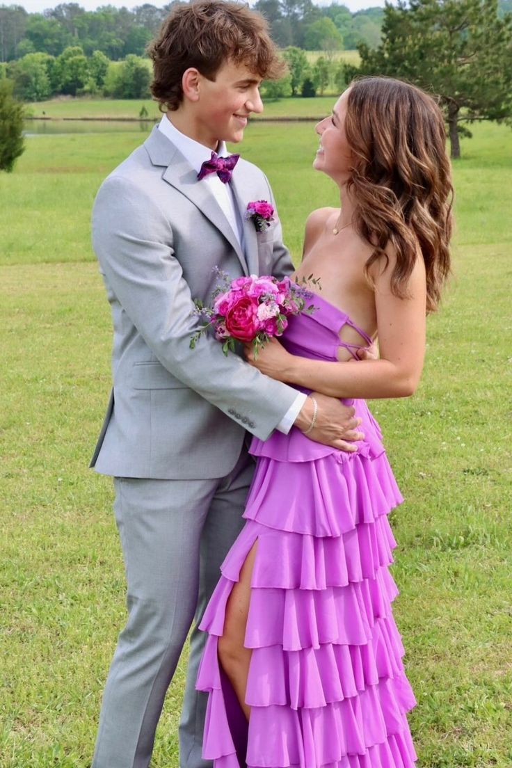 Elegant A-Line Strapless Ruffled Long Prom Formal Dress J6808 - Perfect for Homecoming, Prom, Evening Gala & Special Occasions