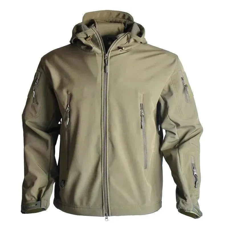 Men's Tactical Waterproof Fleece Jacket - Windproof Winter Outdoor Jacket for Hiking, Camping & Cold Weather Activities