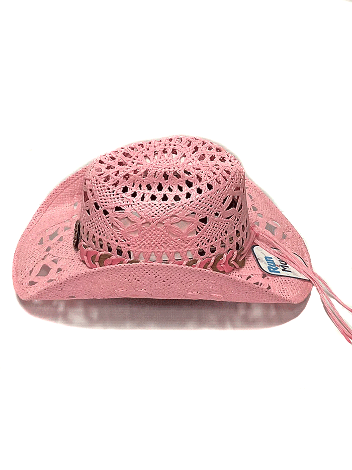 Bullhide NAUGHTY GIRL 2649P Western Straw Cowgirl Hat in Pink - Perfect for Summer Rodeos, Country Music Festivals & Beach Vacations