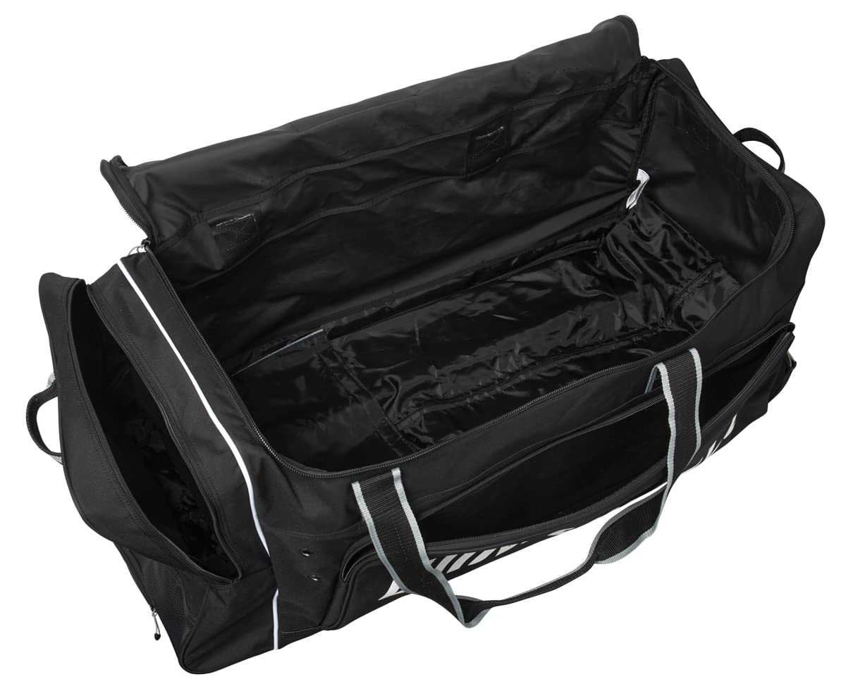 Winnwell Premium Hockey Wheel Bag with Telescopic Handle - Heavy Duty Oversized Roller Gear Bag for Ice Hockey Equipment - Perfect for Travel, Tournaments & Rink Storage