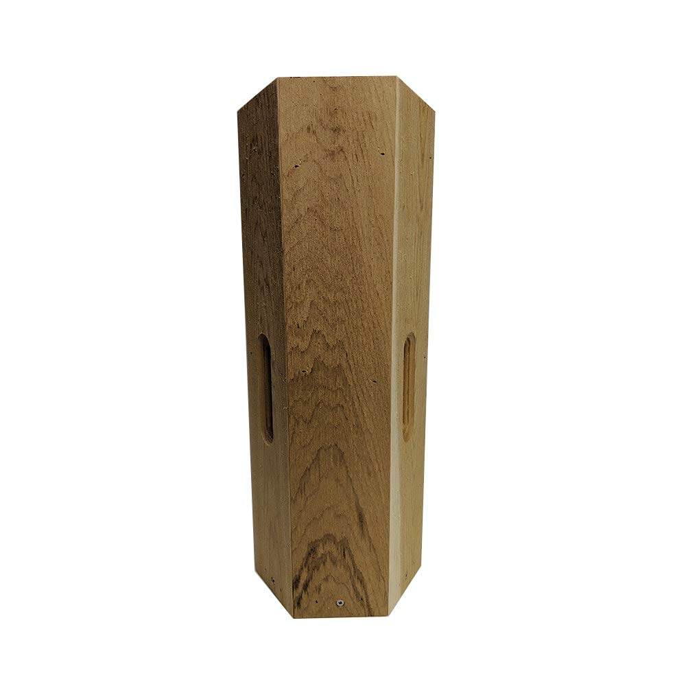 Handmade Hexagonal Cedar Wood Butterfly House - 22.5 Inch Outdoor Garden Decor for Attracting Pollinators