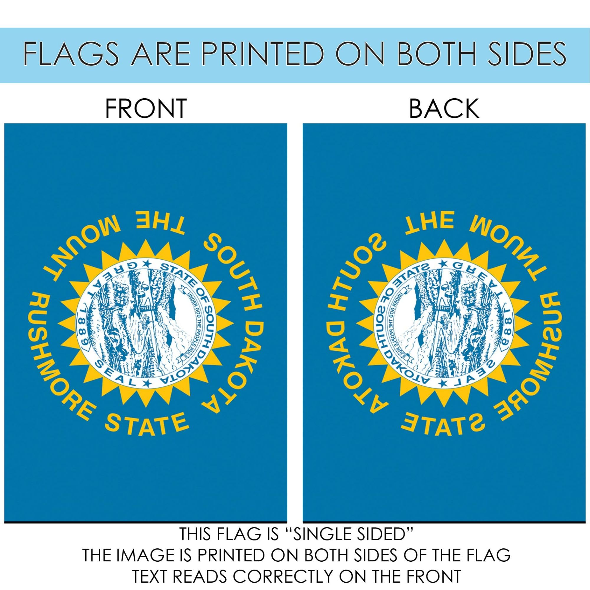 South Dakota State Flag 12.5 x 18 Inch - Toland Home Garden Decorative Outdoor Flag | USA Made | Perfect for Porch, Yard & Garden Decor