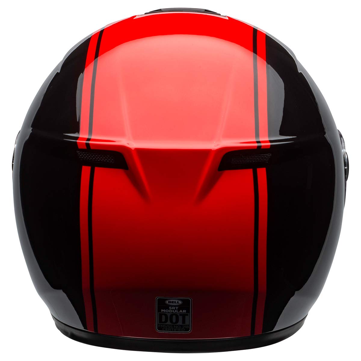 BELL SRT Modular Motorcycle Helmet (Ribbon Gloss Black/Red) - DOT Certified, Medium Size for Men & Women - Perfect for Street Biking, Commuting & Touring