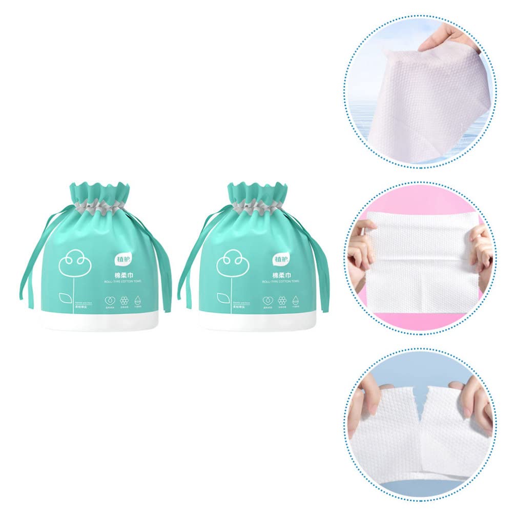 2 Pack Reusable Makeup Remover Towels - Soft Dry & Wet Facial Cleansing Wipes for Women, Gentle on Skin, Eco-Friendly & Washable - Perfect for Daily Makeup Removal, Skincare Routine & Travel