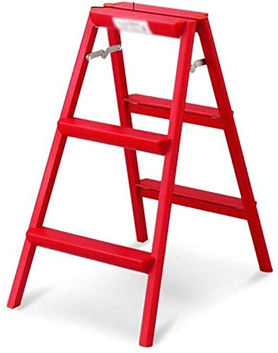 LUDIST Foldable Aluminum Alloy Step Stool for Home, Kitchen, Bedroom - Lightweight Indoor Climbing Stool with Non-Slip Surface - Perfect for Reaching High Shelves, Organizing Cabinets, and Home Decor