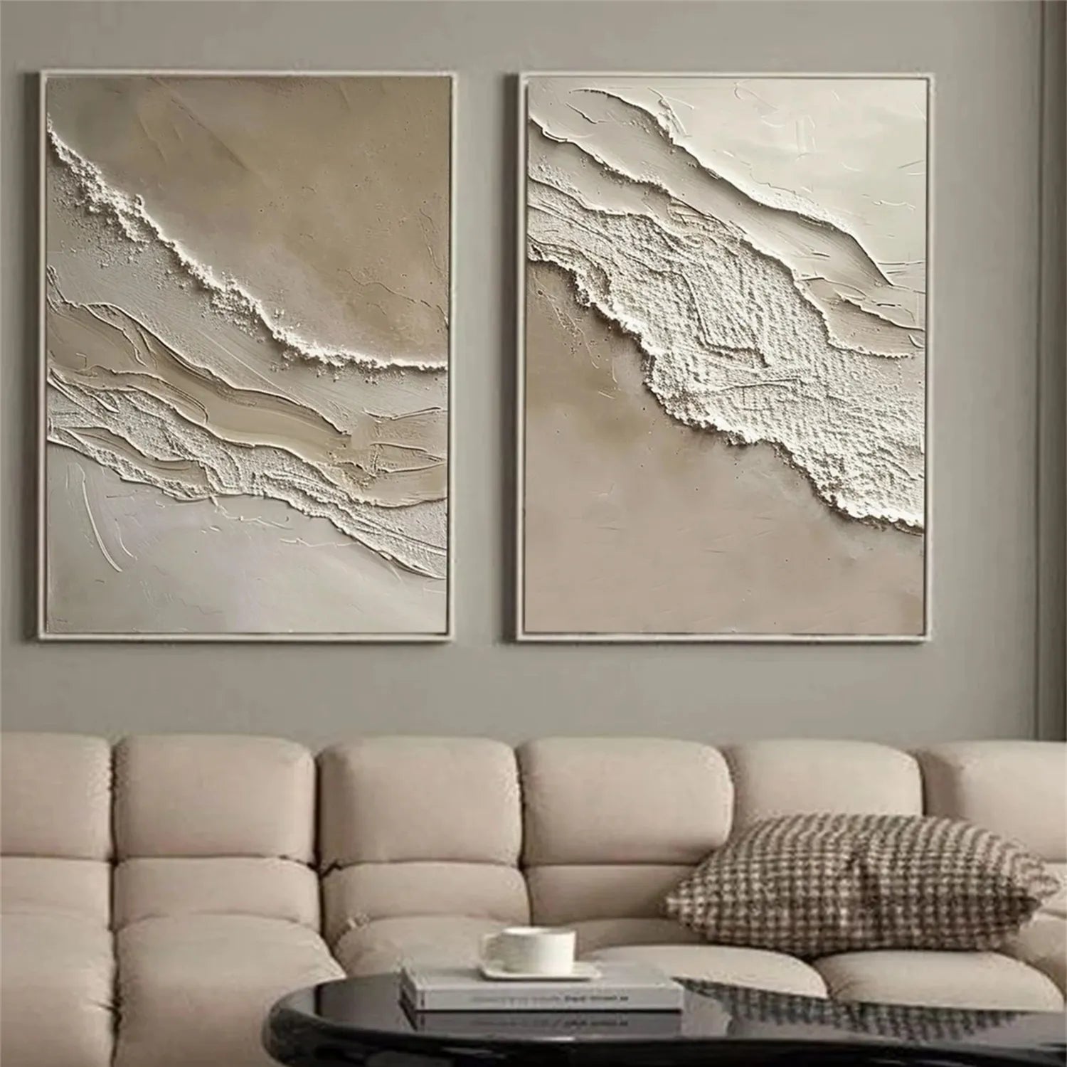 Ocean and Sky Painting Set of 2 - Premium Wall Art for Home & Office Decor | Coastal Landscape Paintings | Perfect for Living Room, Bedroom & Office