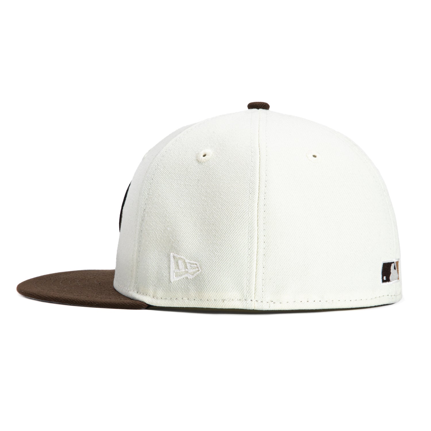 New Era 59Fifty Arizona Diamondbacks MLB Baseball Cap with Inaugural Patch - White & Brown Snapback Hat for Men, Women | Game Day, Sports Fan Gift, Casual Wear