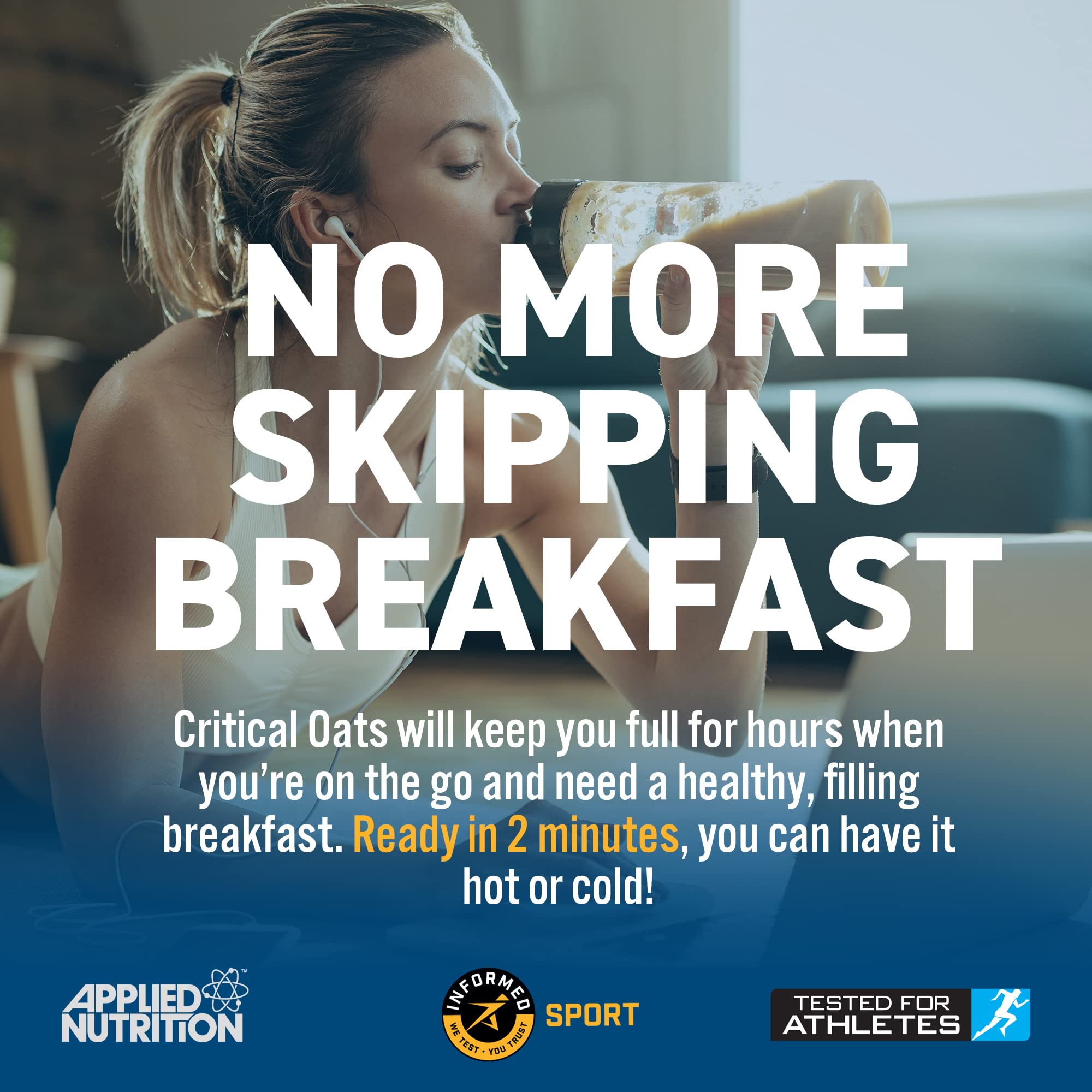 Applied Nutrition Critical Oats 3kg - Premium Protein Oatmeal for Bodybuilding & Weight Management | Ideal for Post-Workout Recovery & Healthy Breakfast