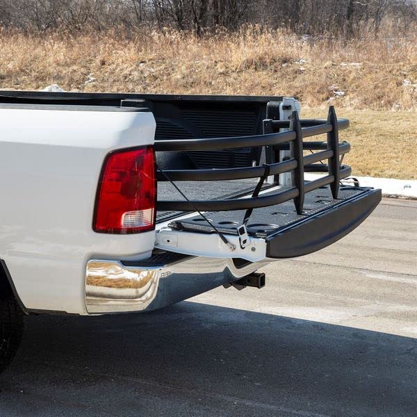 Heavy-Duty Full-Size Aluminum Truck Bed Extender - Universal Fit for Pickup Trucks - Perfect for Hauling Lumber, ATVs & Camping Gear