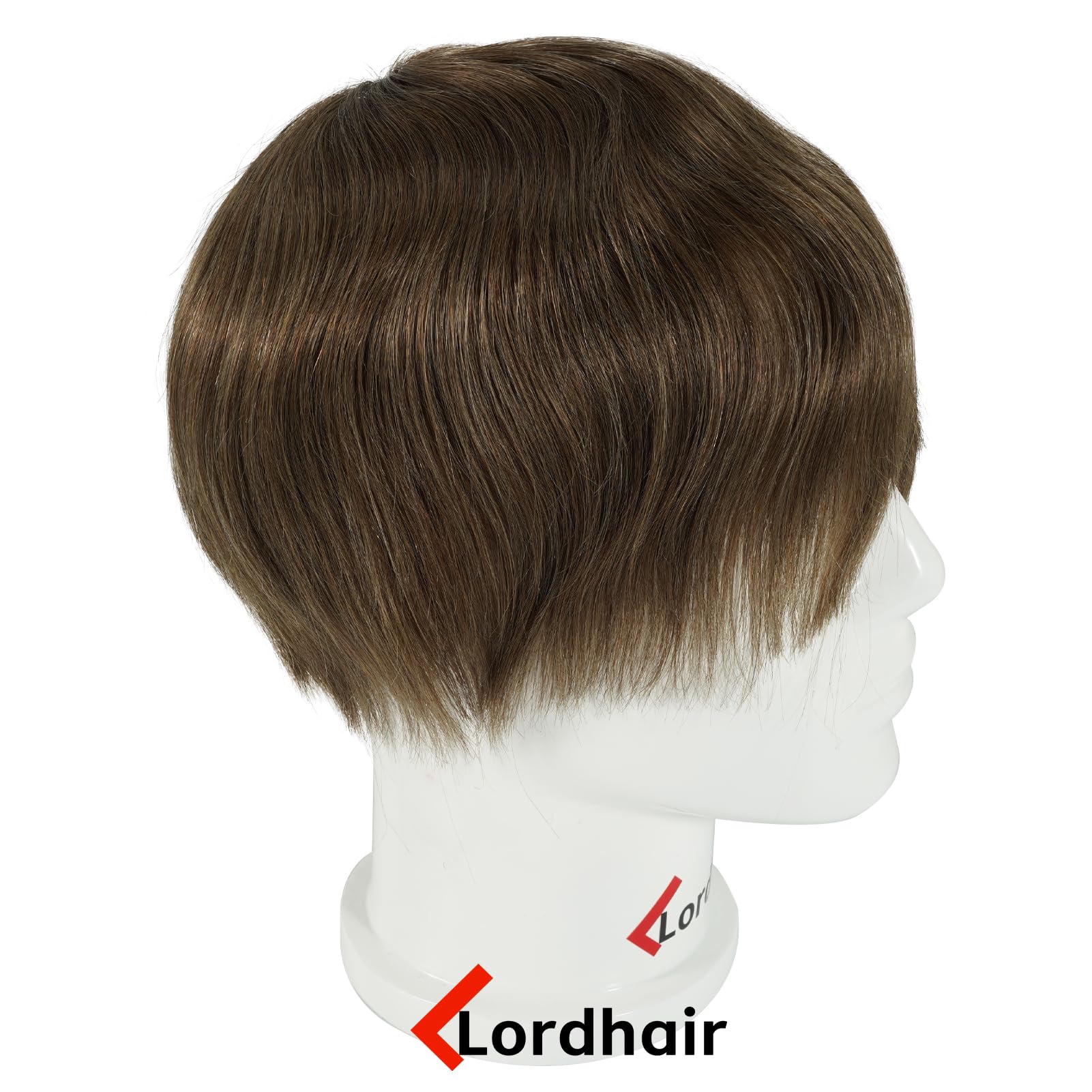 Lordhair Men's Human Hair Toupee - Natural Hairline French Lace Front Hair System with Skin Perimeter | Undetectable Hair Replacement for Thinning Hair & Baldness | Perfect for Daily Wear, Special Occasions & Professional Settings