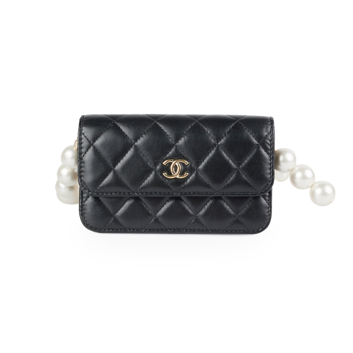 Chanel Pearl Strap Micro Bag - Luxury Mini Crossbody Bag for Women | Perfect for Evening Parties, Date Nights & Special Occasions