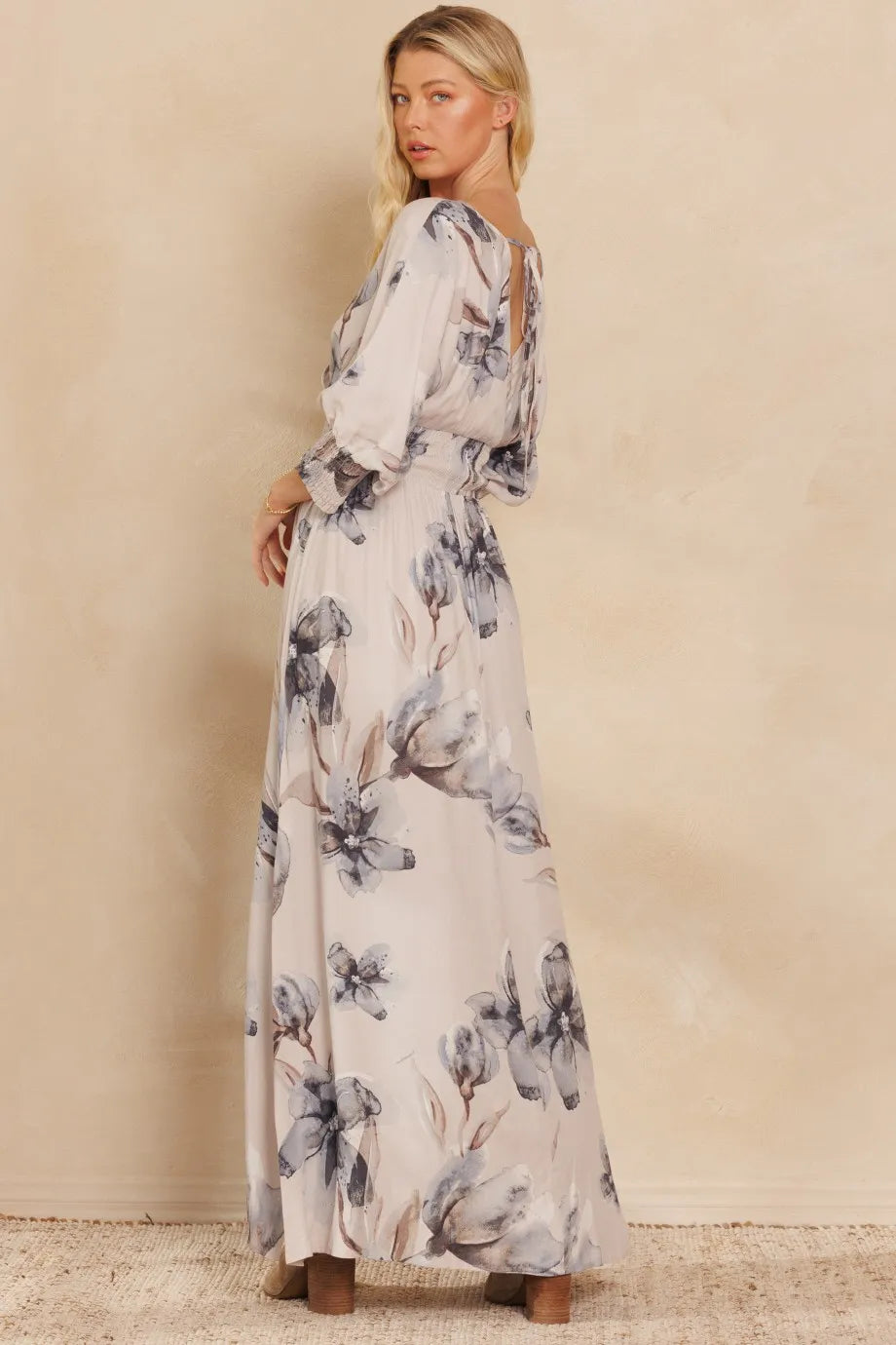 Floral Print Open Back Maxi Dress for Women - Summer Beach Vacation, Resort Wear, Boho Chic Dress for Pool Party & Tropical Getaways