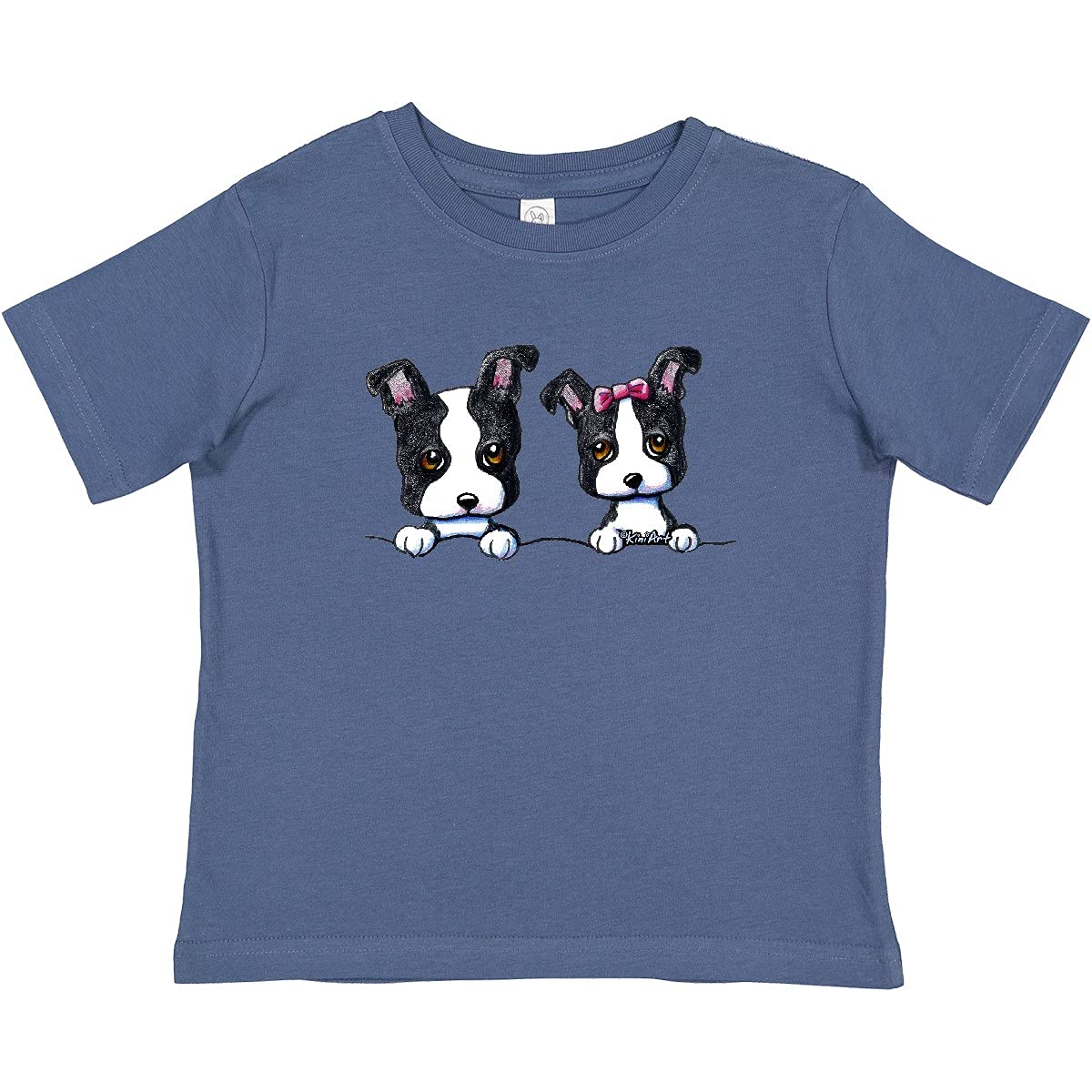 Boston Terriers Graphic Baby T-Shirt | Dark Apparel | Soft Cotton Infant Tee | Cute Dog Lover Outfit for Boys & Girls | Perfect for Playdates, Family Photos & Pet-Themed Parties