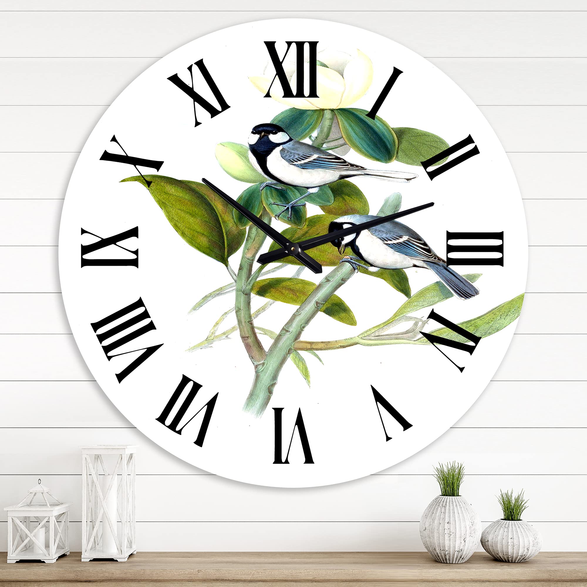 Vintage Farmhouse Wall Clock with Countryside Animals - Large Landscape & Nature Wall Decor for Kitchen, Living Room, Bedroom - Perfect Rustic Home Decor Gift