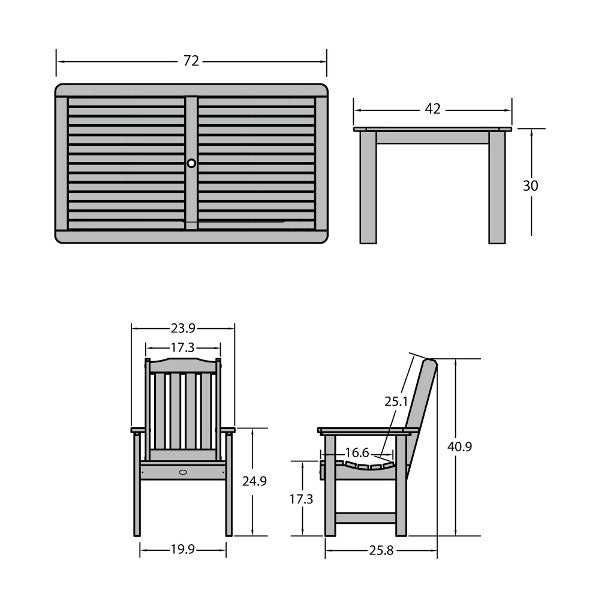 Springville 7-Piece Outdoor Dining Set - Patio Furniture with Table and Chairs for Garden, Backyard, and Poolside Entertaining