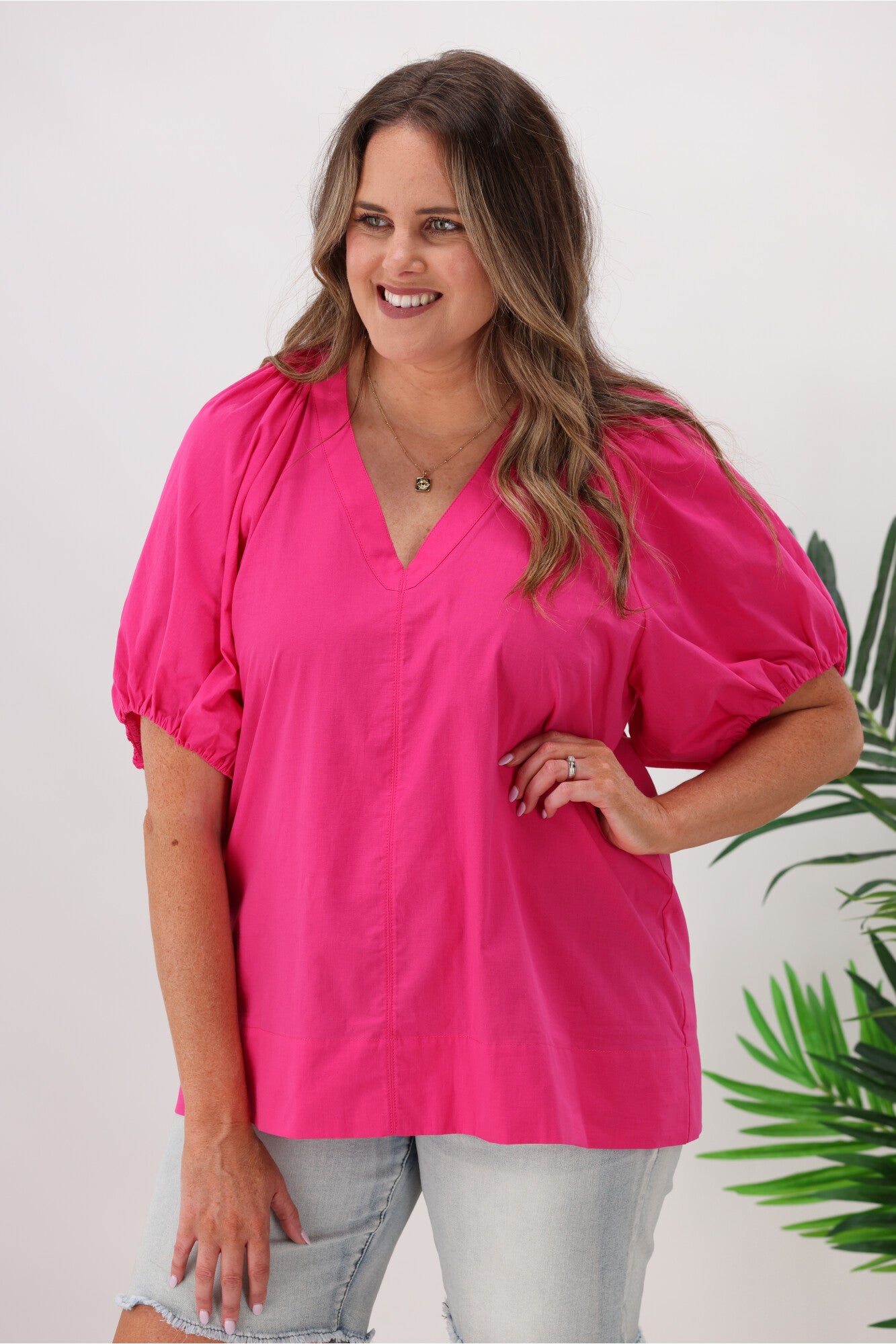 Betty Basics Juliet Blouse for Women - Soft Miami Pink Floral Print Casual Shirt, Perfect for Office Wear, Date Night & Summer Outfits