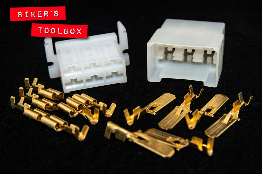 6-Way 6.3mm Electrical Block Connector - Quick Connect Terminal for Automotive, Marine, and DIY Wiring Projects