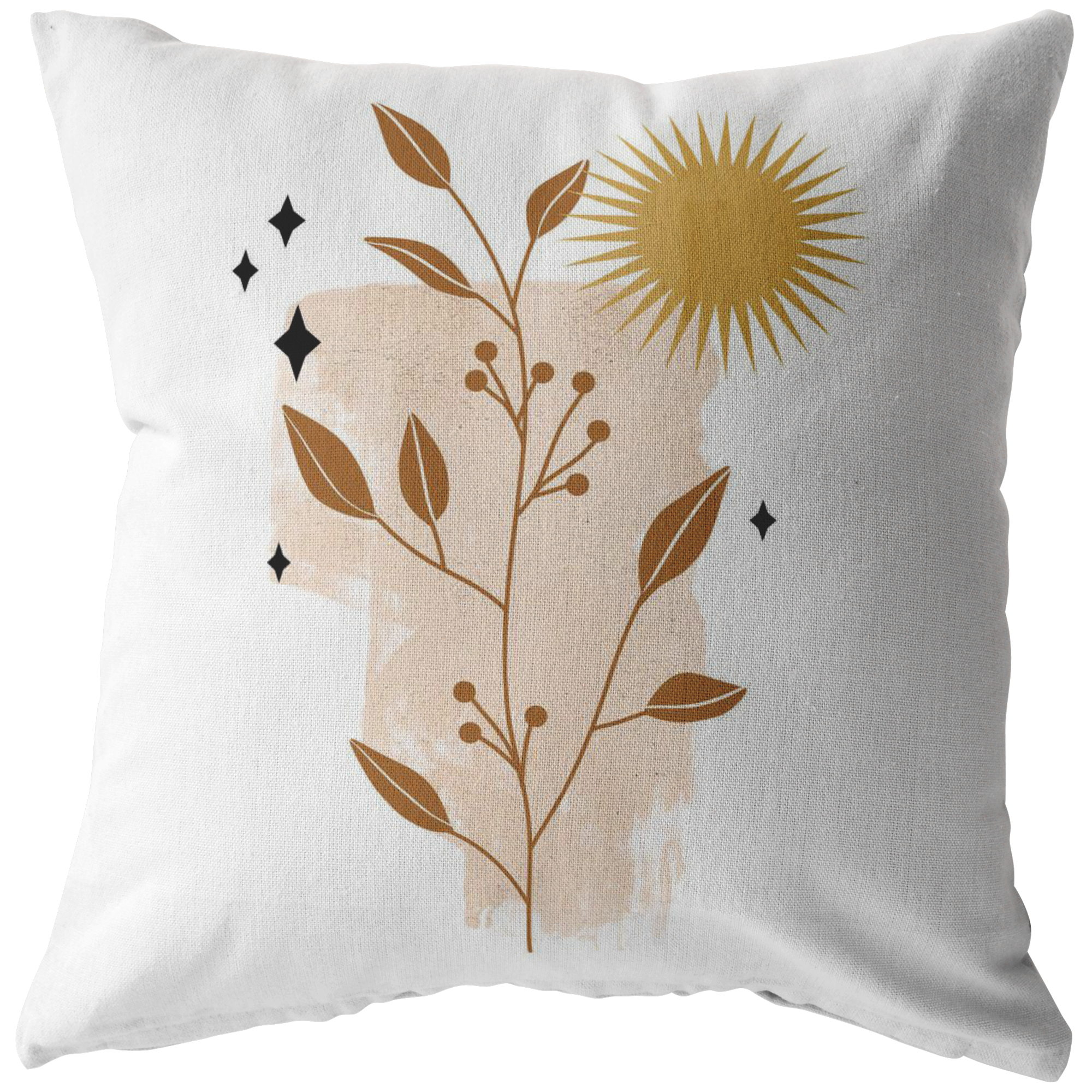 Star Flower Throw Pillow - Decorative Accent Cushion for Sofa, Bed & Home Decor - Soft & Stylish Living Room, Bedroom Accessories
