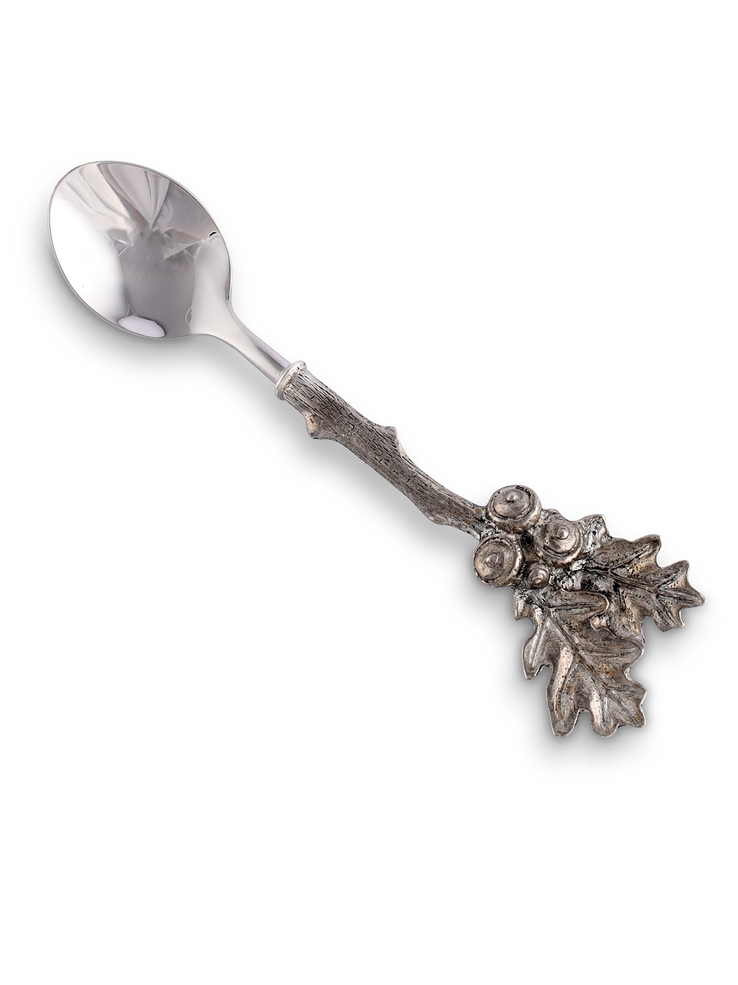 Handcrafted Acorn & Oak Leaf Spoon - Unique Wooden Kitchen Utensil for Cooking, Baking & Serving - Perfect for Rustic Dining & Gift Giving