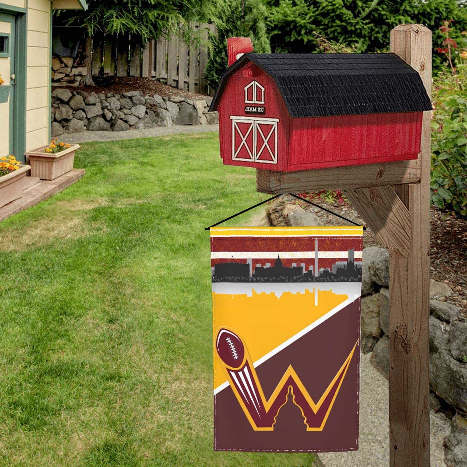 Washington Classic Football 4-Pack Double-Sided Garden Flags 12x18 Inch - Outdoor Yard Decor for Lawn, Patio, Porch - Perfect for Football Season, Tailgating & Home Team Spirit