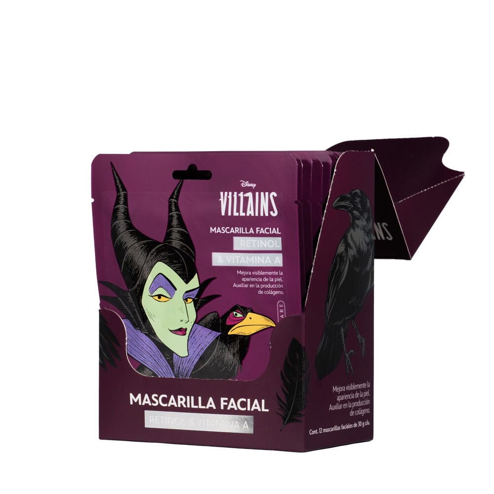 12-Pack Maleficent Retinol (Vitamin A) Beauty Face Masks - Hydrating & Anti-Aging Sheet Mask Set for Glowing Skin - Perfect for Spa Night, Self-Care Routine, and Gift Giving