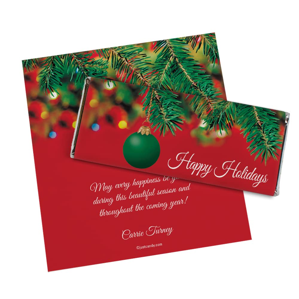 Festive Christmas Chocolate Bar Wrappers - 25 Pack Holiday Candy Wrappers for DIY Gifts, Party Favors & Stocking Stuffers - Perfect for Christmas Celebrations, Office Parties & Family Gatherings