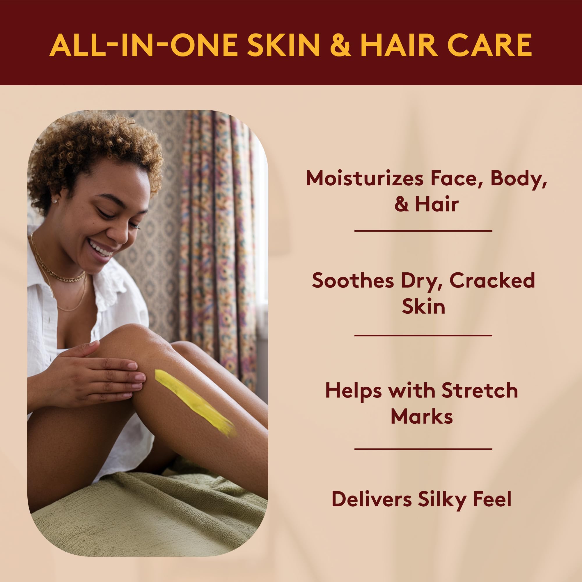 Pure Unrefined Shea Butter 1 oz - 100% Natural Moisturizer for Dry Skin, Hair & Body - Yellow Shea Butter Jar for DIY Skincare, Eczema & Stretch Marks Relief