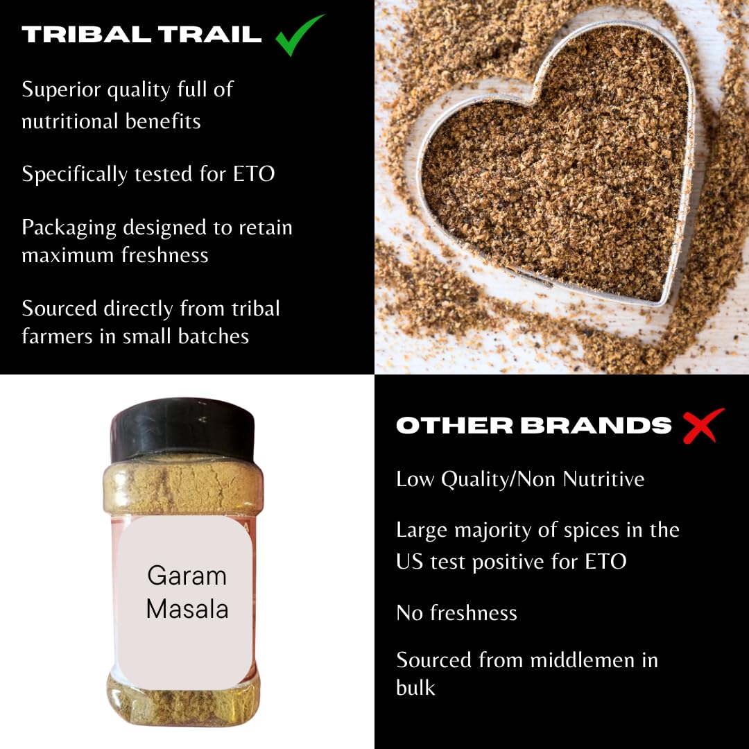 Organic Garam Masala Spice Powder - 8 Spice Blend | 7.05 oz | USDA Certified, Non-GMO | Authentic Indian Origin | Eco-Friendly Kraft Packaging | Perfect for Curries, Stews, Meat & Rice Dishes | Ideal for Home Cooking & Restaurant Use