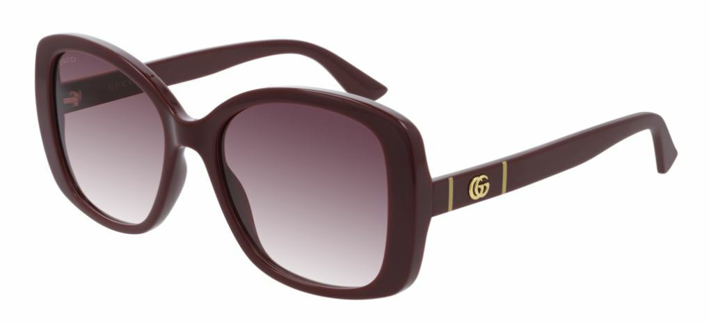 Gucci GG 0762S 003 Burgundy/Red Gradient Butterfly Women's Sunglasses - Stylish UV Protection Shades for Fashion, Beach & Outdoor Activities