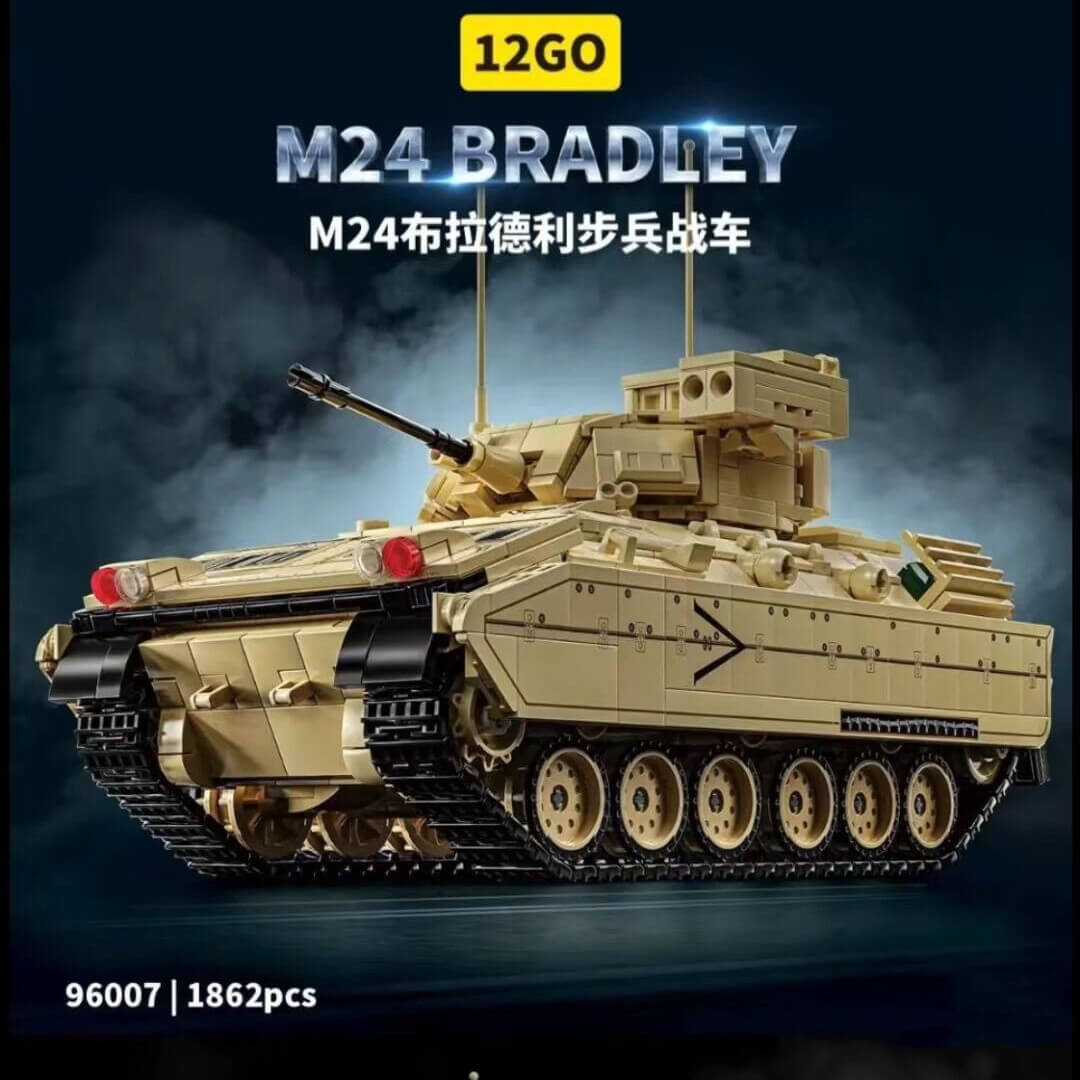 1/35 Scale 12GO 96007 M24 Bradley Infantry Fighting Vehicle Model Kit - Perfect for Military Enthusiasts, Collectors & Diorama Scenes