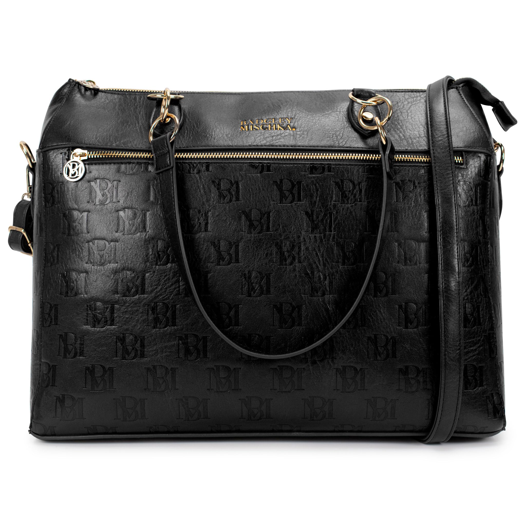 Badgley Mischka Madalyn Vegan Leather Weekender Travel Tote Bag - Stylish Carry-On for Weekend Getaways & Business Trips