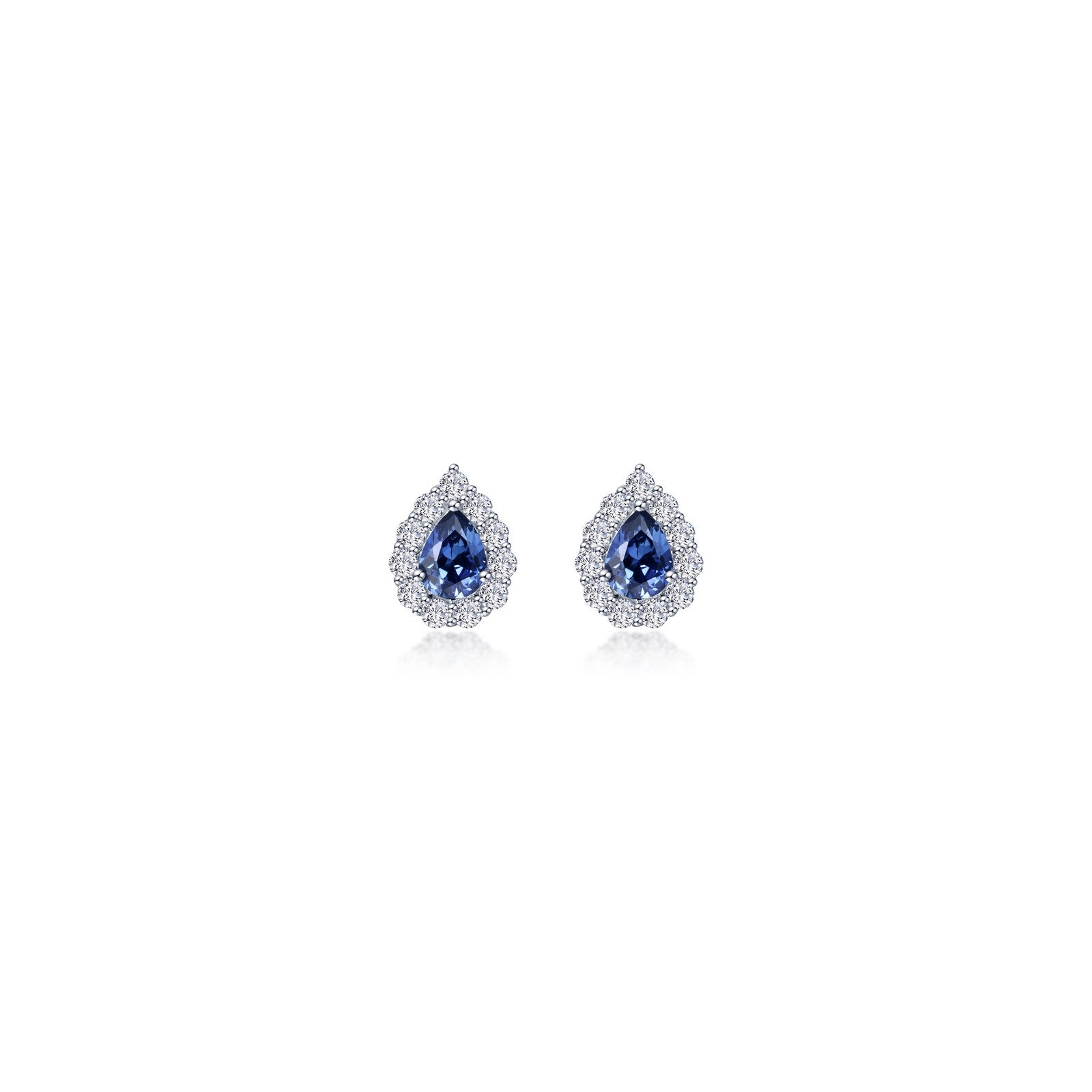 0.72 CTW Pear Shaped Halo Stud Earrings - Elegant Diamond Earrings for Women, Perfect for Weddings, Parties & Special Occasions