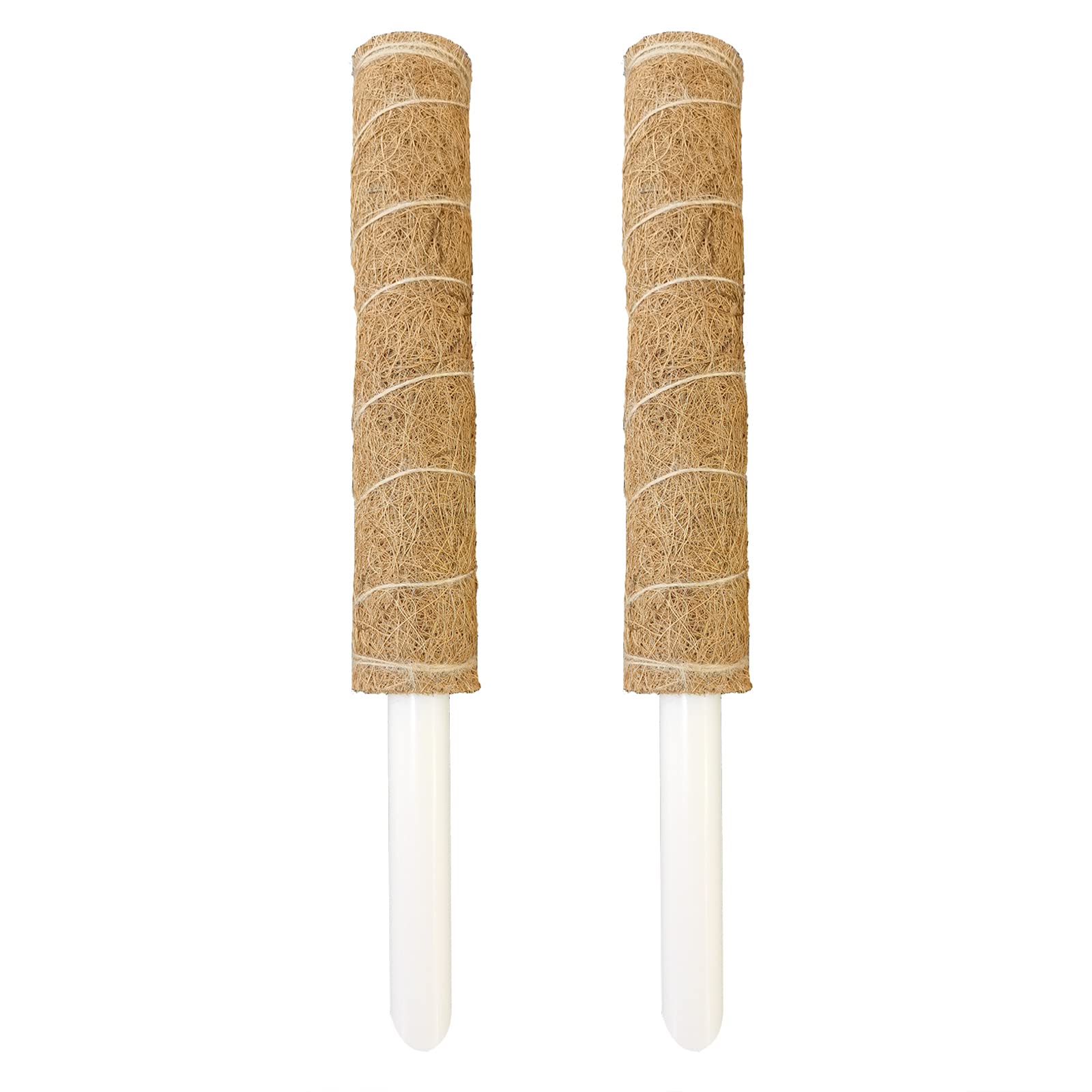 2 Pack Coir Moss Pole for Climbing Plants - Natural Plant Support Stakes for Indoor Creepers & Vines - Extendable Totem Pole for Monstera, Pothos & Philodendron - Perfect for Home, Office & Garden Decor