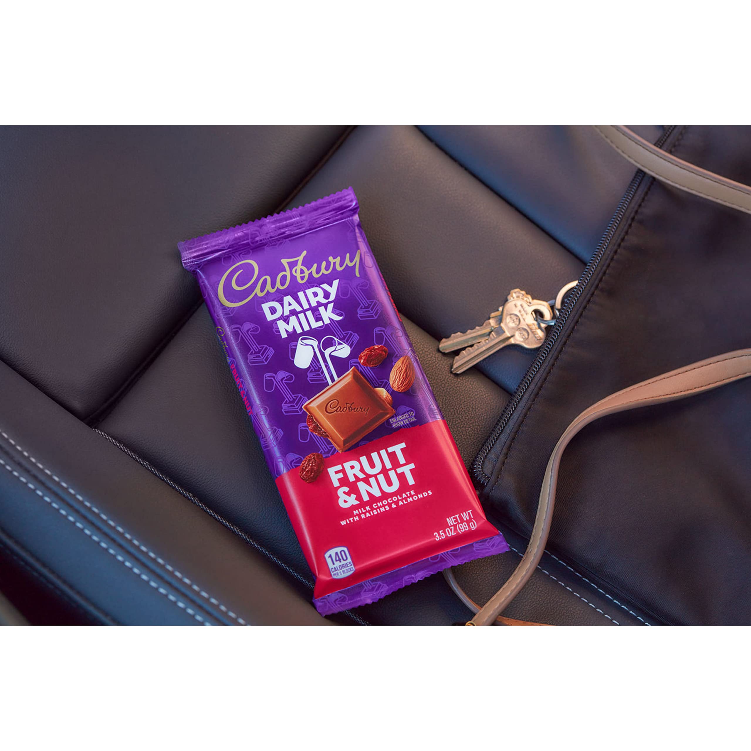 **CADBURY DAIRY MILK Fruit & Nut Milk Chocolate Candy Bar – 3.5 oz (Pack of 1) – Delicious Snack for Parties, Gifts & Everyday Treats**